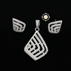 Sparkling Treasure Pendant Earring Set