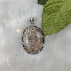 Classic Fossil Coral Stone Pendant