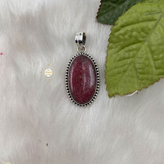 Classic Ruby Zoisite Stone Pendant