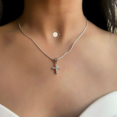 Minimal Cross Pendant