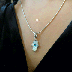 Hamsa Evil Eye Pendant