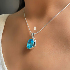 Classic Blue Topaz Pendant