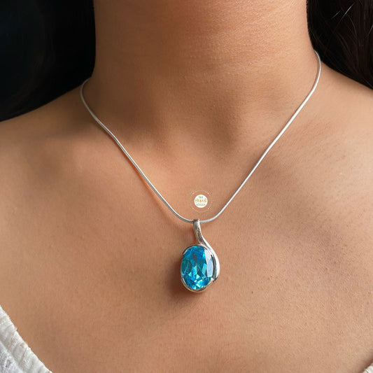 Classic Blue Topaz Pendant