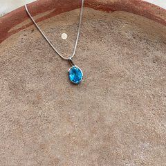 Classic Blue Topaz Pendant