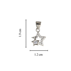 Sparkling Silver Galaxy Star Pendant