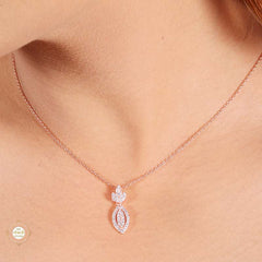 Sterling Silver Sparkling Silver Twinkle Drop Pendant Set