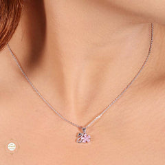 Sterling Silver Sparkling Silver Swan Pendent Set