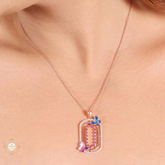 Sterling Silver Sparkling Silver Wings of Grace Pendant Set