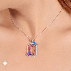 Sterling Silver Sparkling Silver Wings of Grace Pendant Set