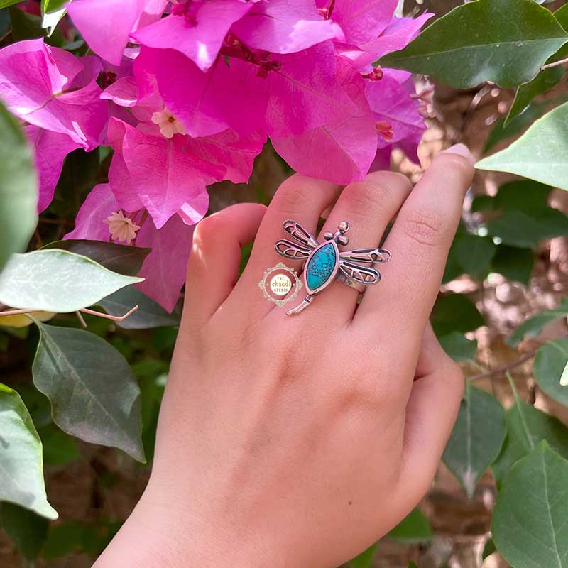 Night Sky Calm Dragonfly Ring