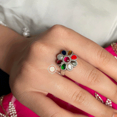 Timeless Kundan Navratna Ring