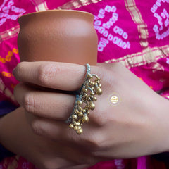 Banjara Ghungroo Double Finger Ring