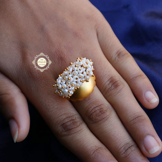 Pearl Bunch Umbrella Statement Ring