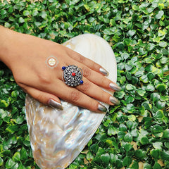 Coral Lapis Rawa Ring