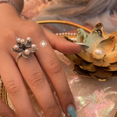 Jasmine Pearl Overload Ring