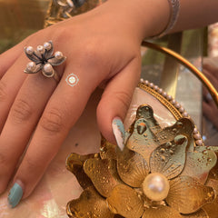 Jasmine Pearl Overload Ring