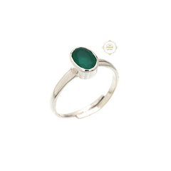 Green Semi Precious Stone Ring