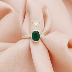 Green Semi Precious Stone Ring