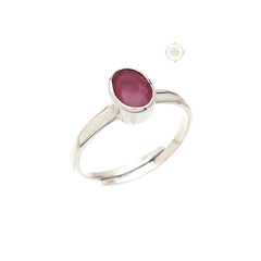 Red Semi Precious Stone Ring