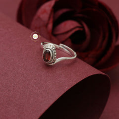 Garnet Semi Precious Stone Ring