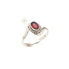 Garnet Semi Precious Stone Ring