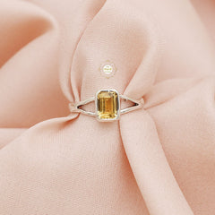 Citrine Semi Precious Stone Ring