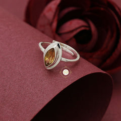 Citrine Semi Precious Stone Ring