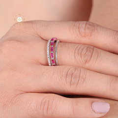 Sparkling Silver Layer Up Stack Ring