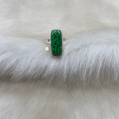 Natural Green Turquoise Stone Ring