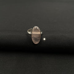 Natural Rose Quartz Stone Ring