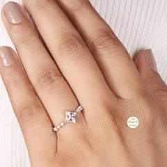 Sparkling Silver Starlit Elegance Ring