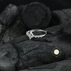 Sparkling Silver Starlit Elegance Ring