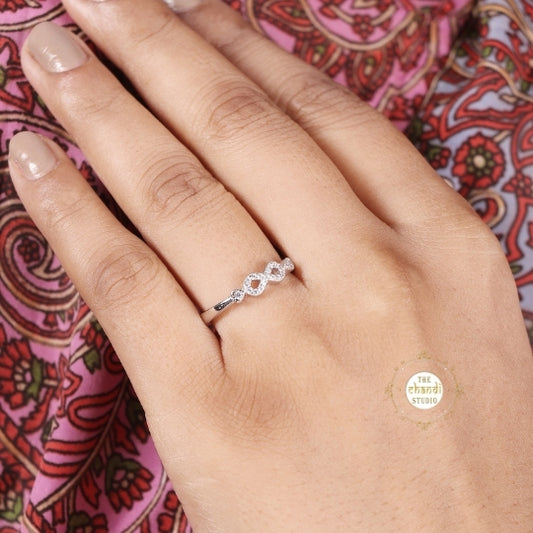 Sparkling Silver Infinity Ring