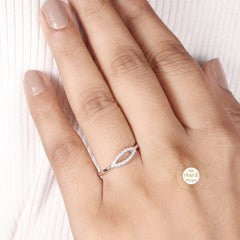 Sparkling Silver Infinity Eye Ring