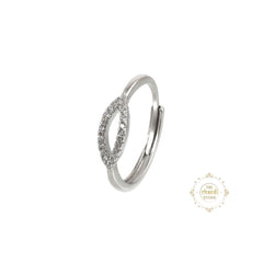 Sparkling Silver Infinity Eye Ring