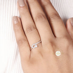 Sparkling Silver Enchanted Heart Ring