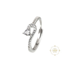 Sparkling Silver Enchanted Heart Ring