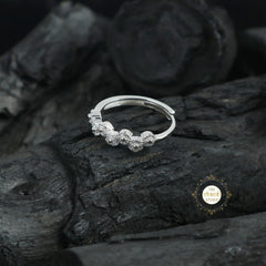 Sparkling Silver Princess Band Ring