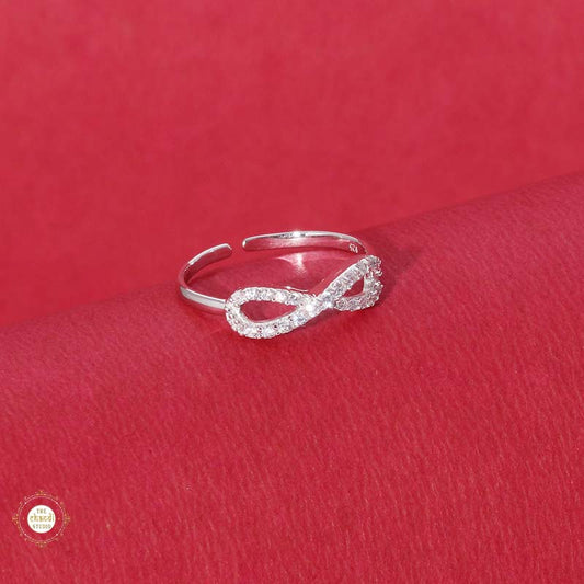 Sterling Silver Sparkling Infinity ring
