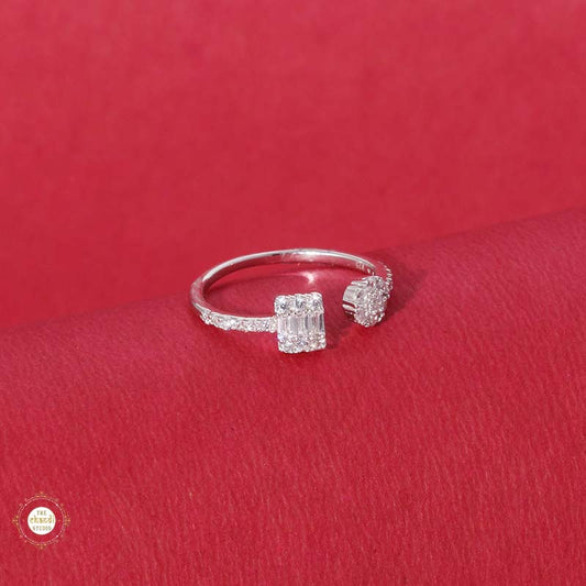 Sterling Silver Sparkling Silver Celestial Glow Ring