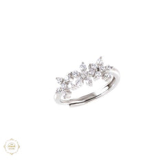 Sterling Silver Sparkling Daisy Delight Ring