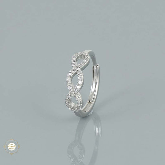 Sterling Silver Sparkling Timeless Twist Ring