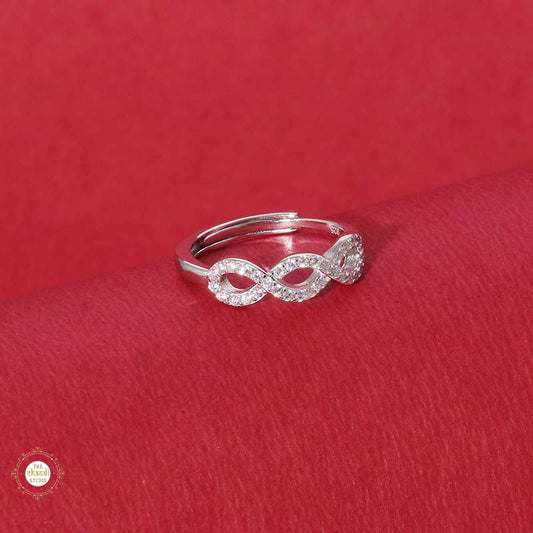 Sterling Silver Sparkling Timeless Twist Ring