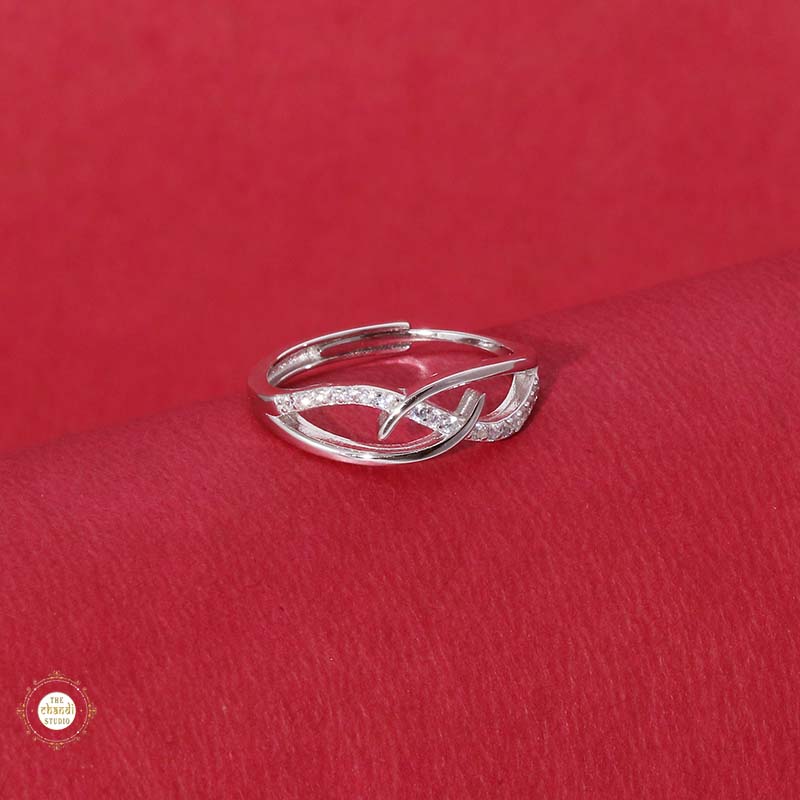 Sterling Silver Sparkling Twinkle Dew Ring