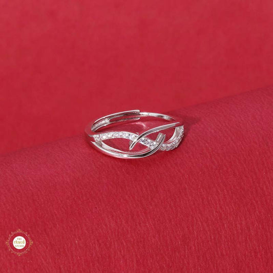 Sterling Silver Sparkling Twinkle Dew Ring