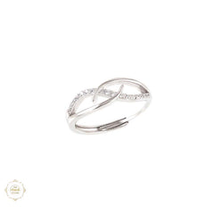 Sterling Silver Sparkling Twinkle Dew Ring
