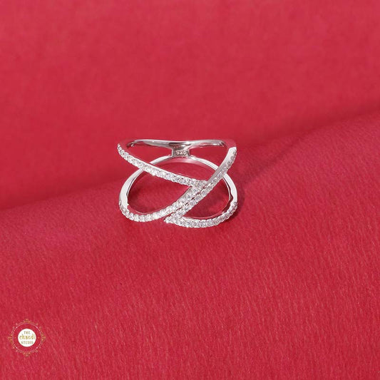 Sterling Silver Sparkling Twilight Spark Ring