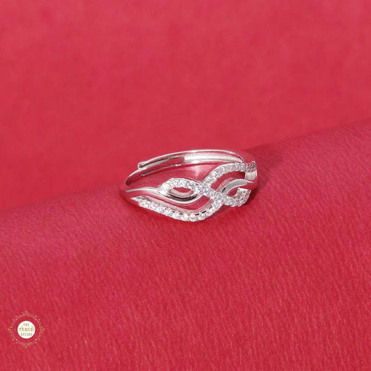 Sterling Silver Sparkling Starlit Grace Ring