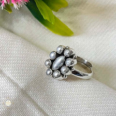 925 Sterling Silver Royal Oval Blossom Ring
