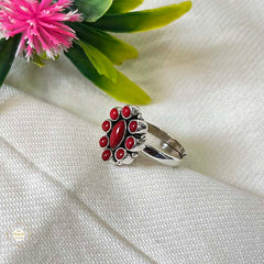 925 Sterling Silver Royal Oval Blossom Ring